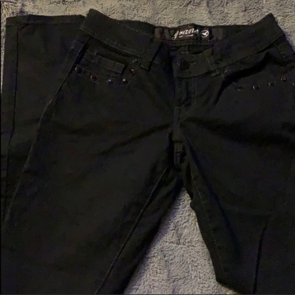 Grane Black Jewel Embellished Pocket Jeans